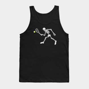 skeleton playing tennis Tank Top